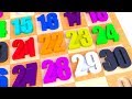 Aprende los números | Aprendemos a contar de 1 a 30 c con numeros de madera | Aprende los colores