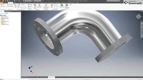 Flange with Elbow in hindi ( Video Tutorial) Autodesk Inventor -3D