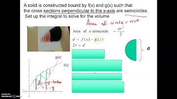 Volume of Solids w/Known Cross Sections Semicircles