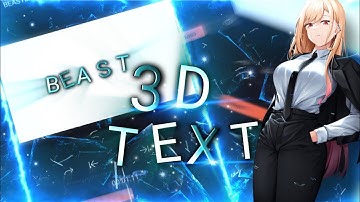 3D TEXT LIKE 