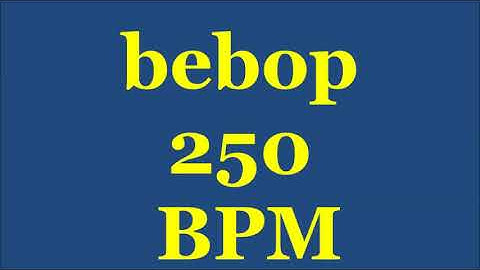 Drum Loops for Practice Bebop 250bpm