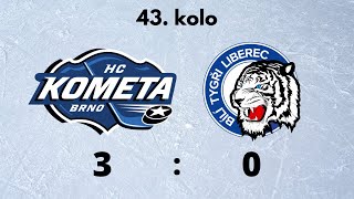 TELH 22/23 | HC Kometa Brno - HC Bílí Tygři Liberec 3:0 | Sestřih