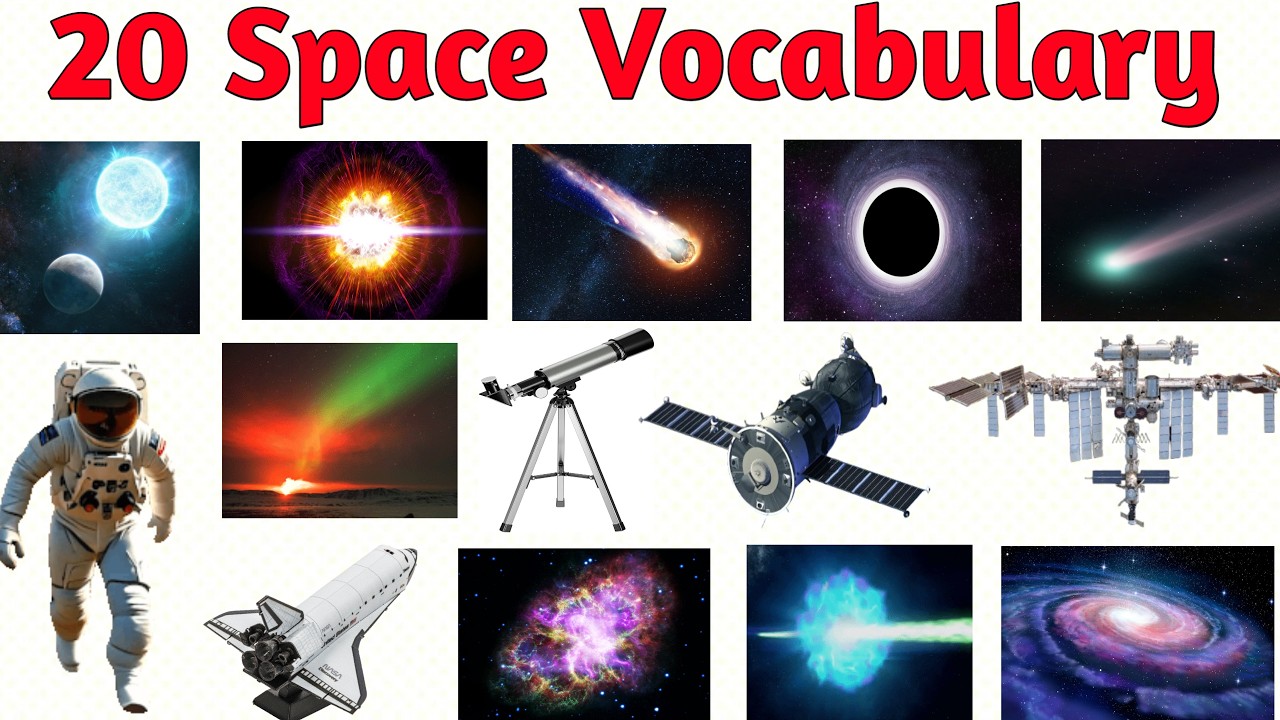 Space Vocabulary | 20 Space Vocabulary Words for Kids | Fun Space ...