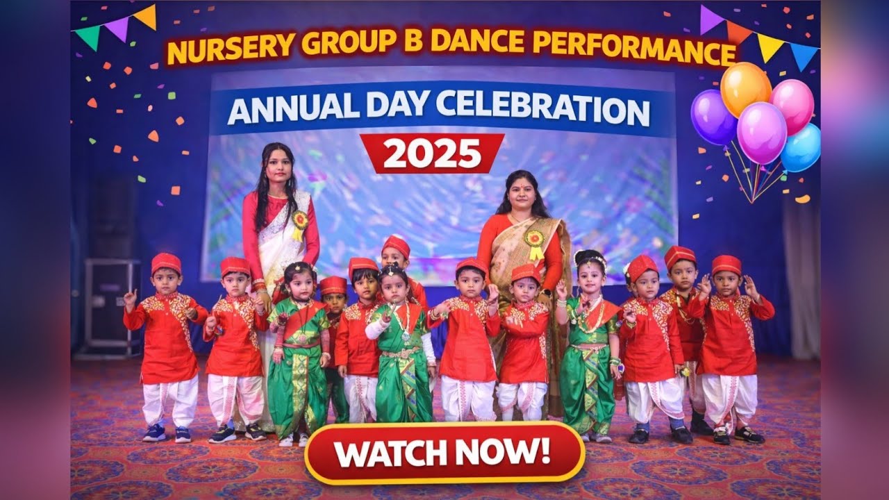 Nursery Group-B Kids Performance | Kidzee Annual Day Celebration 2025 ...