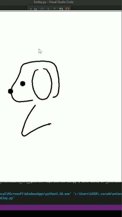 Draw a dog using Turtle Python🔥 | Python #coding #shorts - YouTube