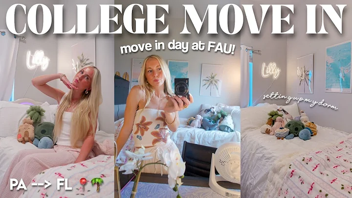 COLLEGE MOVE DAY AT FLORIDA ATLANTIC *setting up my dorm for the year!*