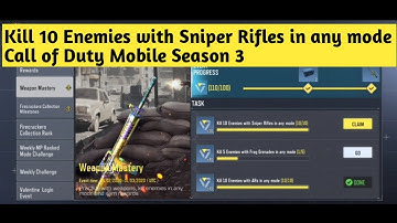 Kill 10 Enemies with Sniper Rifles in Any Mode Call od Duty Mobile COD Mobile CODM
