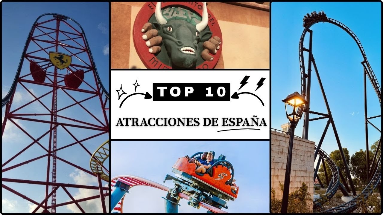 TOP 10 ATRACCIONES DE PARQUES TEMÁTICOS EN ESPAÑA 🎢 Experiencia Real y ...