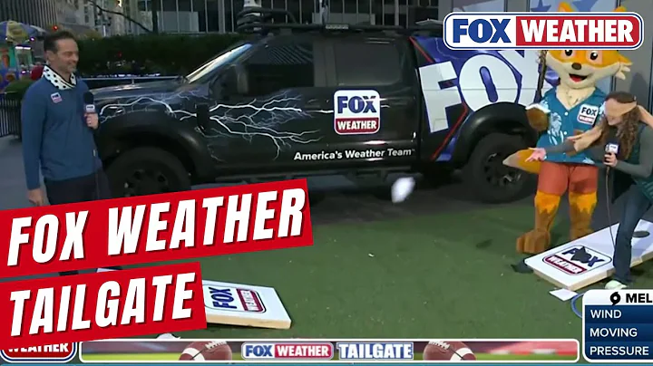 Watch: Nick Kosir And Bayne Froney Play Cornhole Blindfolded At FOX Weather Tailgate