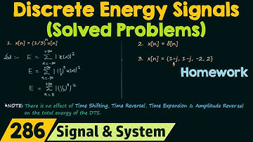 Discrete Time Energy Signals (Solved Problems)