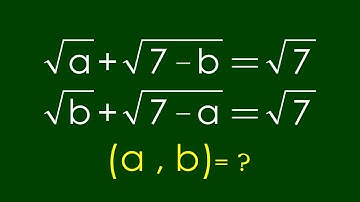 A Nice Algebra Problem | Math Olympiad a=? b=?
