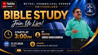 🔴 LIVE || Bible Study by Pastor Suresh Ramachandran || Day 1 || 31 July 2026 || BEC