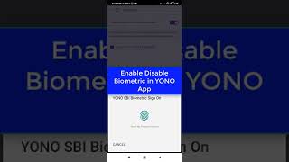 Enable Disable Biometric for YONO Access screenshot 3