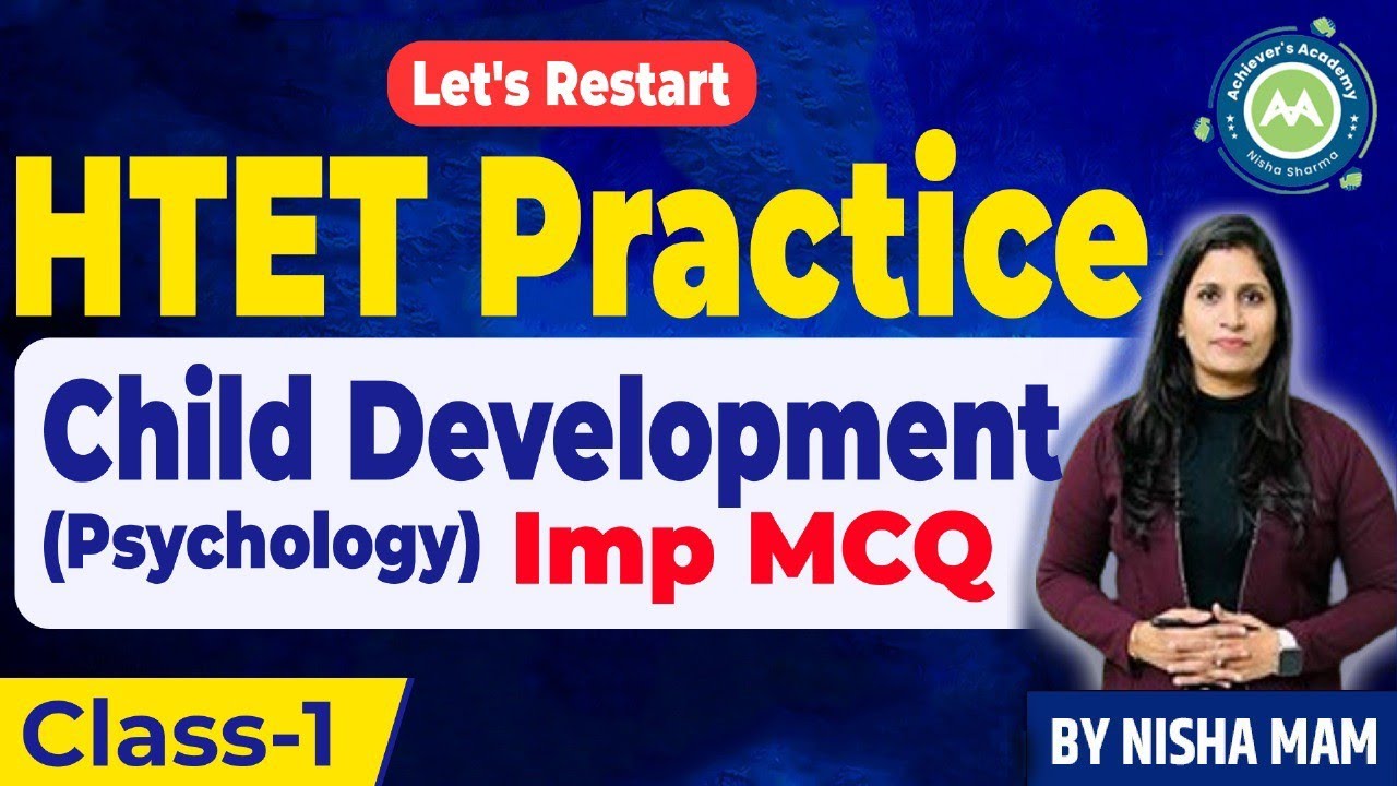 Htet Restart Practice Series Class-1 || Child Development & Jean Piaget MCQ By Nisha Sharma ||