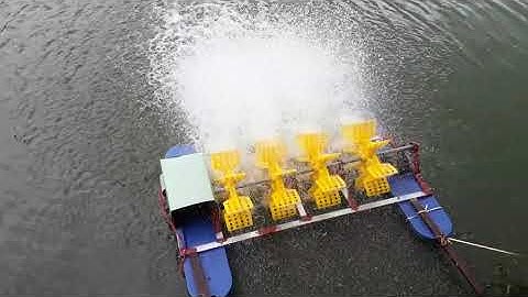 guồng tạo oxy chạy ac quy và năng lượng mặt trời cho ao nuôi tôm- cá