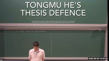 Tongmu He’s thesis defence - Descent in p-adic Hodge theory and applications