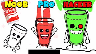 NOOB vs PRO vs HACKER - Happy Coca Cola Glass screenshot 1