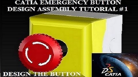 Catia Emergency Button Design Assembly and Rendering #1