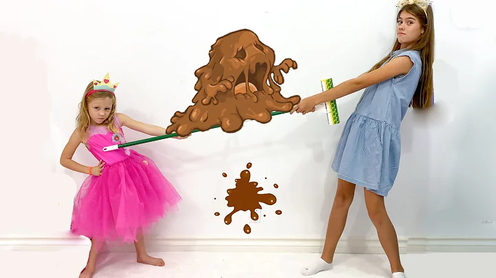 Nastya và stacy tranh cãi về đồ chơi và học cách sử dụng trang điểm