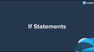 If Statements