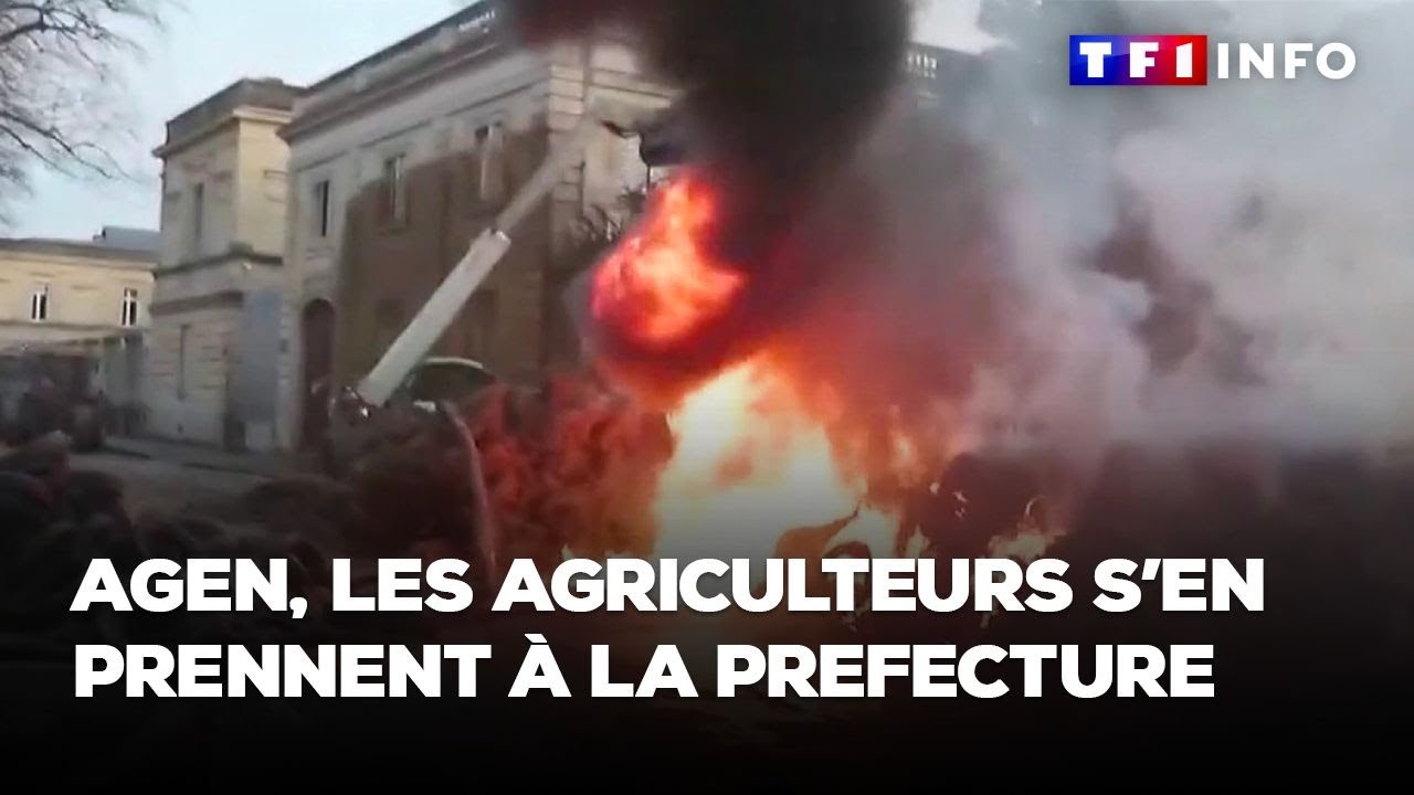 À Agen, les agriculteurs s'en prennent à la préfecture