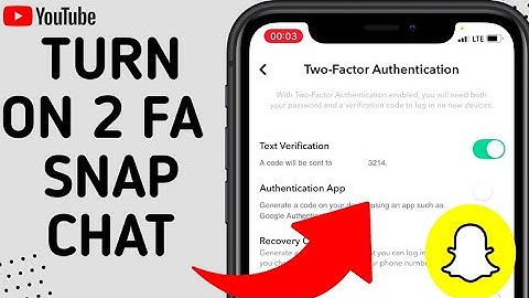 How To Turn On 2 Factor Authentication On Snapchat Account 2025!