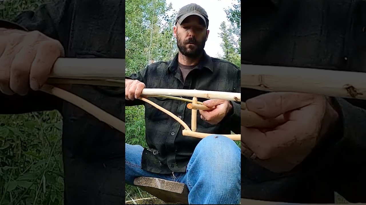 Making a primitive fishing rod that works #bushcraft #wilderness #diy #bushcraft