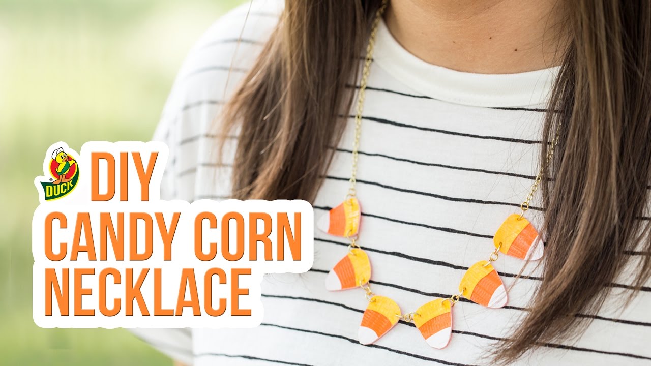 Candy Corn Lights Halloween Necklace