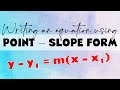 Point Slope Form | Equation of a Line  | Ms Rosette