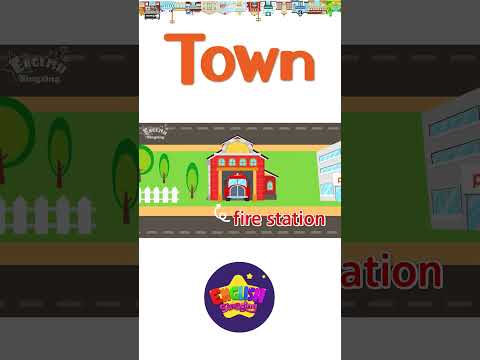 Kids vocabulary - Town - village - introduction of my town - educational video for kids #shorts