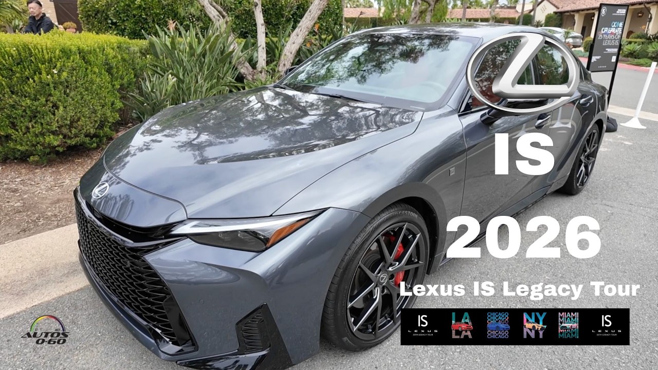 🚗 2026 Lexus IS First Look | Lexus IS Legacy Tour 🔥 Refreshed Sports Sedan Revealed

The 2026 Lexus IS gets a major glow up with a sharper exterior design, refined interior, upgraded technology, and enhanced performance-focused engineering. Celebrating 25+ years of the Lexus IS legacy, Lexus introduces the new IS 350 in F SPORT Design and F SPORT trims with Lexus Safety System+ 3.0, a standard 12.3-inch touchscreen, and the latest Lexus Interface multimedia system.

In this video, we take a detailed look at the redesigned 2026 Lexus IS sedan, including exterior styling updates, interior refinements, tech upgrades, driving dynamics, and everything revealed during the Lexus IS Legacy Tour.

🔹 2026 Lexus IS Highlights:
• Redesigned exterior and refined sporty styling
• New driver-focused interior layout
• Standard 12.3-inch Lexus Interface touchscreen
• Lexus Safety System+ 3.0 standard
• Available F SPORT Design and F SPORT grades
• Front-engine rear-wheel-drive sports sedan heritage
• Enhanced Lexus Driving Signature performance
• Celebrating 25 years of Lexus IS innovation

⚙️ Technical Specs – 2026 Lexus IS 350
• Engine: 3.5L V6
• Transmission: 8-speed automatic transmission
• Drivetrain: RWD / AWD available
• Horsepower: Expected 311 hp
• Torque: Expected 280 lb-ft
• Infotainment: 12.3-inch touchscreen
• Safety: Lexus Safety System+ 3.0
• Platform: FR (Front-engine Rear-wheel-drive)
• Grades: F SPORT Design, F SPORT

📍Filmed at the Lexus IS Legacy Tour

👍 Like, comment, and subscribe for more Lexus reviews, first looks, automotive news, and luxury sports sedan coverage.

#LexusIS #2026LexusIS #LexusIS350 #Lexus #LexusISLegacyTour #SportsSedan #LuxuryCars #FSPORT #CarReview #LuxurySedan #Automotive #LexusPerformance #JDM #SedanLife #CarEnthusiast

2026 Lexus IS
Lexus IS 350
2026 Lexus IS review
Lexus IS Legacy Tour
Lexus IS F SPORT
luxury sports sedan
Lexus IS redesign
Lexus IS interior
Lexus IS exterior
Lexus Driving Signature
Lexus IS 350 F SPORT
new Lexus sedan
Lexus sports sedan
Lexus IS 2026 specs
Lexus Safety System+ 3.0
Lexus Interface touchscreen
rear wheel drive sedan
Japanese luxury sedan
compact luxury sedan
Lexus IS first look