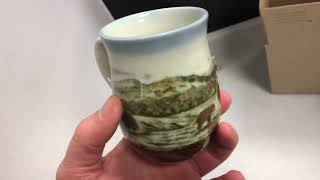 Vintage Otagiri Buffalo Western Scene Mug