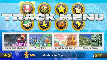 Interactive track selection menu - Mario Kart 8 track in-depth guides