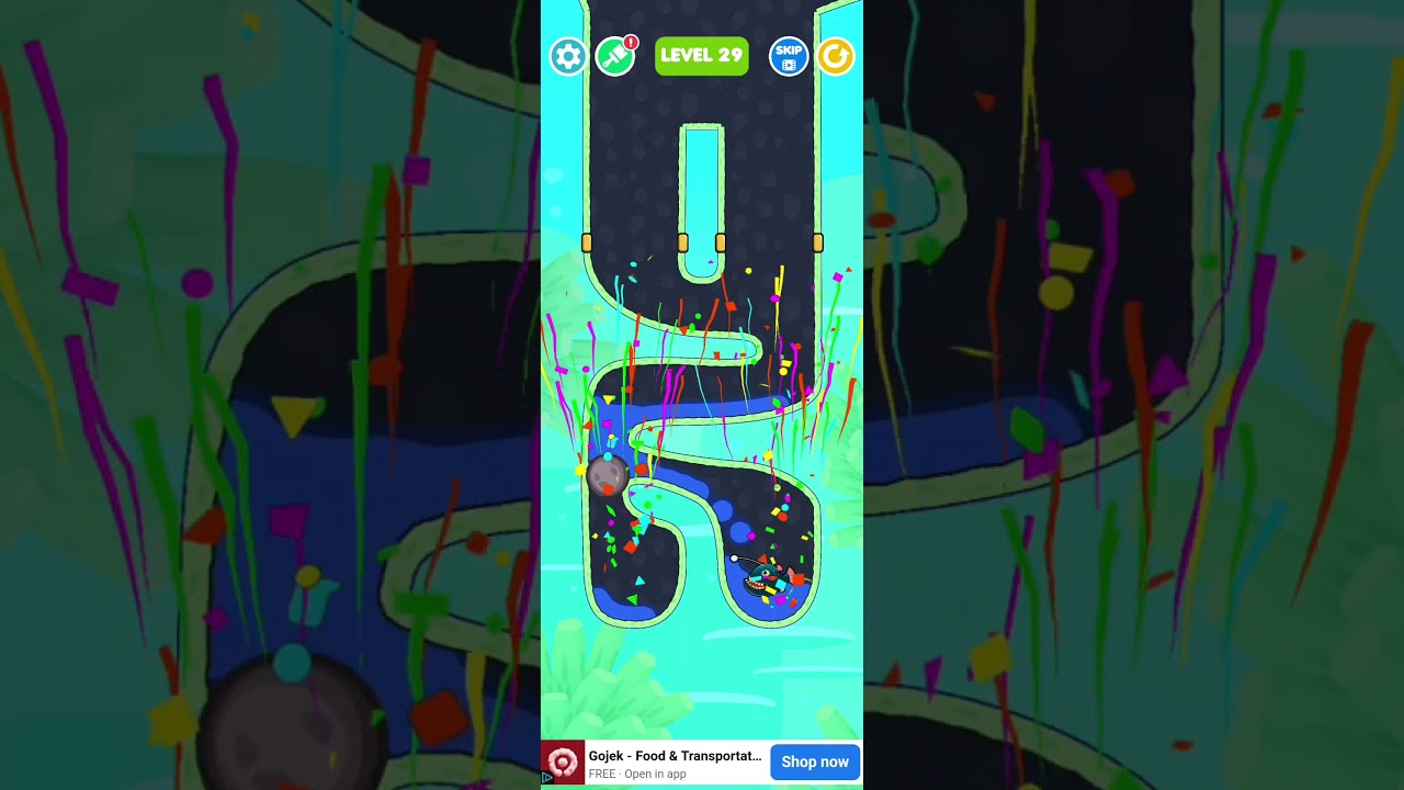 Saving fish is easy with stone and water 