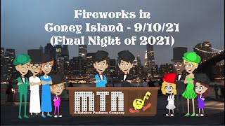 Fireworks in Coney Island - 9/10/21