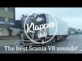 The Best Scania V8 Open Pipe Sounds! | Klapper Compilatie #4