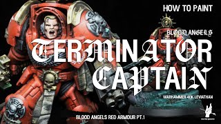 How to Paint Blood Angels Terminator Captain 40k Leviathan: Red Armour pt.1 screenshot 4