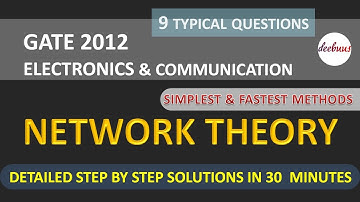 GATE ECE Network Theory 2012 GATE ECE solutions- GATE ECE answer key- GATE ECE lectures- GATE