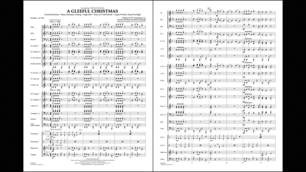 A Gleeful Christmas adapted by Sean O'Loughlin