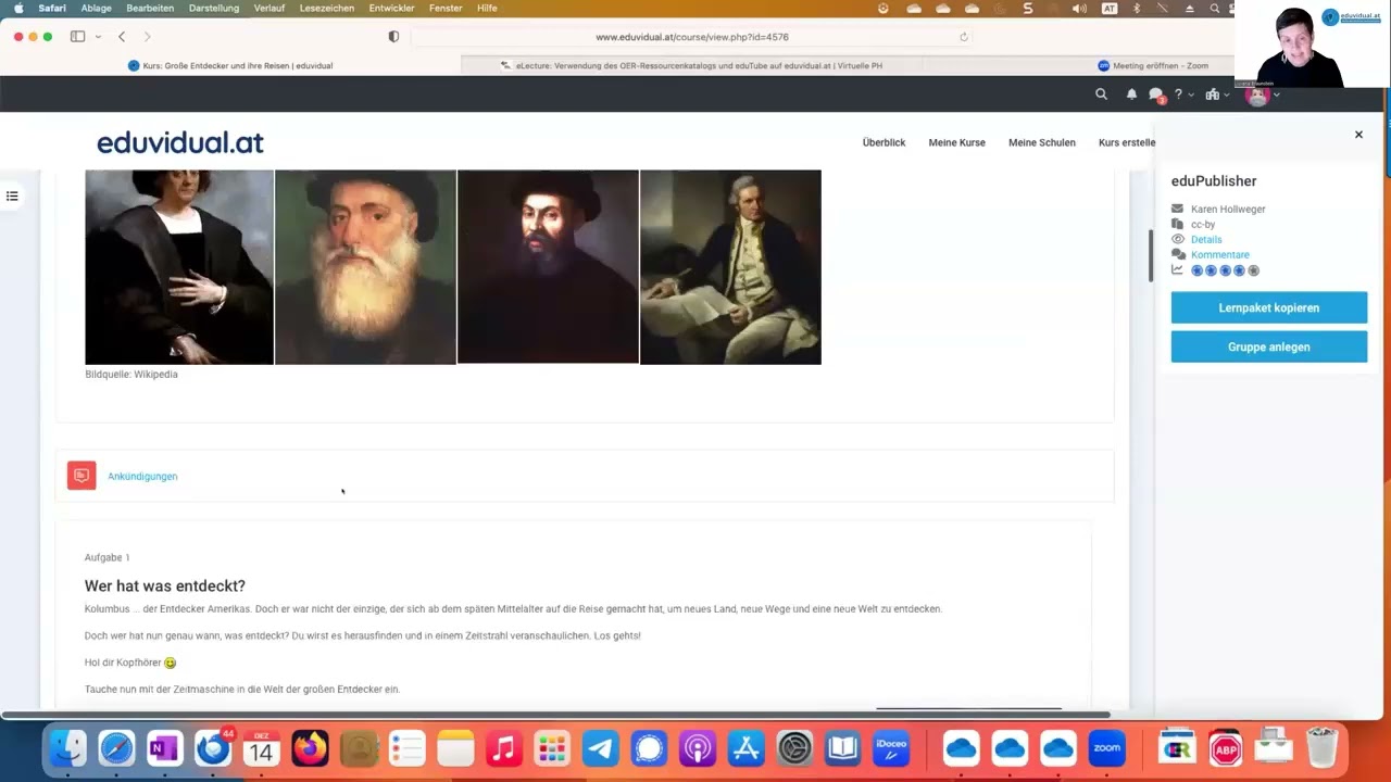 2023-12-14 eLecture: Verwendung des OER Ressourcenkatalogs und eduTube auf eduvidual.at