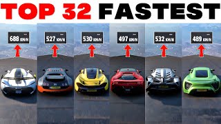 Top 32 Fastest Hypercars in Forza Horizon 5 | 2024