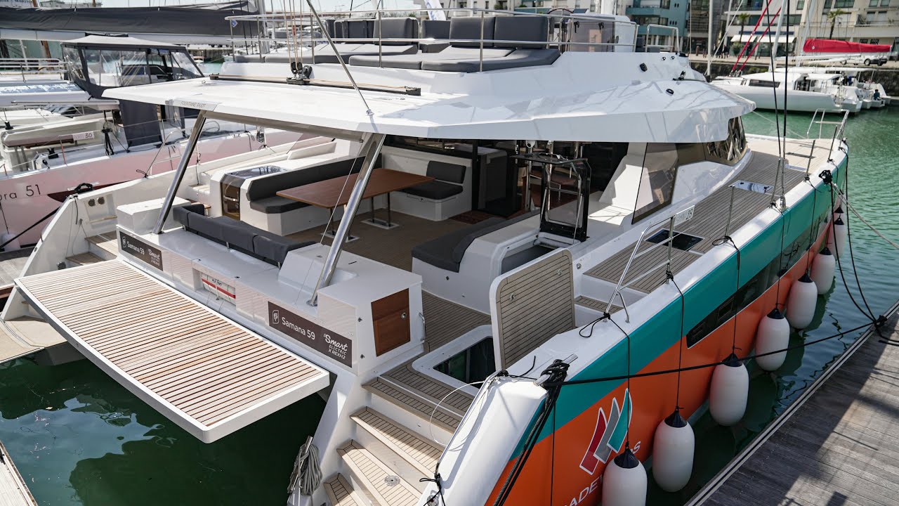 HYDROGEN POWERED - 1st cruising hydrogen catamaran : Samana 59 Smart Electric x REXH2