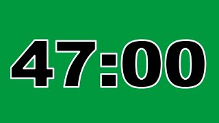 47 Minute Timer Green Screen No Copyright Countdown Clock Contador Regresivo Free To Use Anywhere