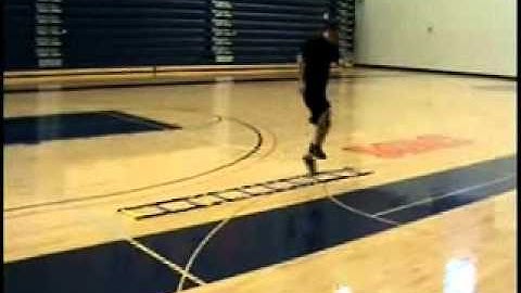 Speed Ladder Single Leg Diagonal Hops Lateral
