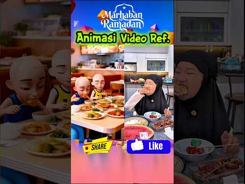 Upin Ipin Pas dengar Adzan‼️😱 Animasi vs Original #upinipin #shorts #viralshorts #trending