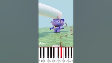 Little duck Song But Catnap | Funny Animation (@ssielstudio) - Octave Piano Tutorial