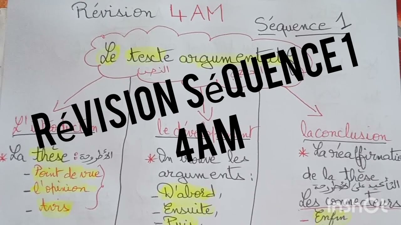 #révision séquence 1 français 4am#مراجعة فرنسية رابعة متوسط #الجزائر
