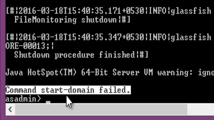 GlassFish server not working | starting | not running default domain1