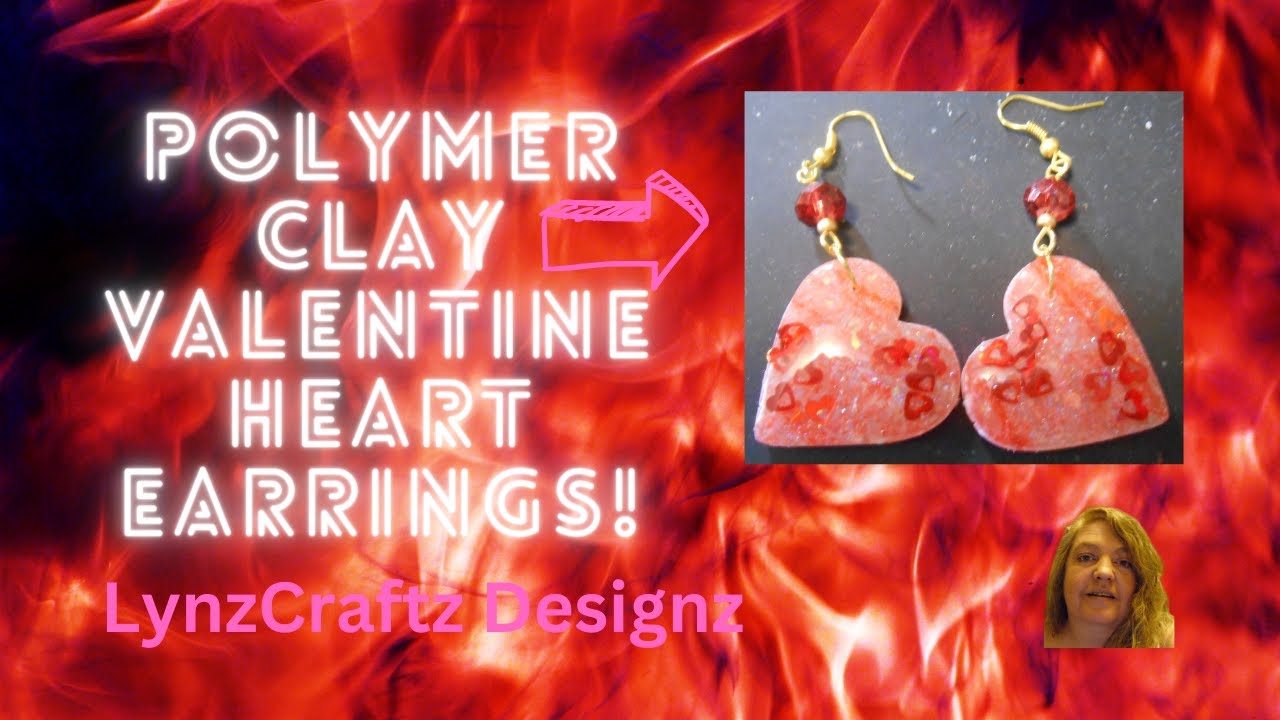 I LOVE YOU! Polymer Clay Valentines Heart Earrings 