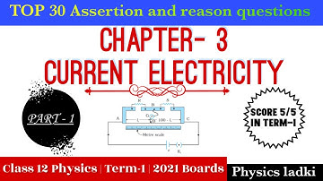 Chapter-3 Assertion and Reason questions | For term 1 2021-22 Boards | Class 12 Physics